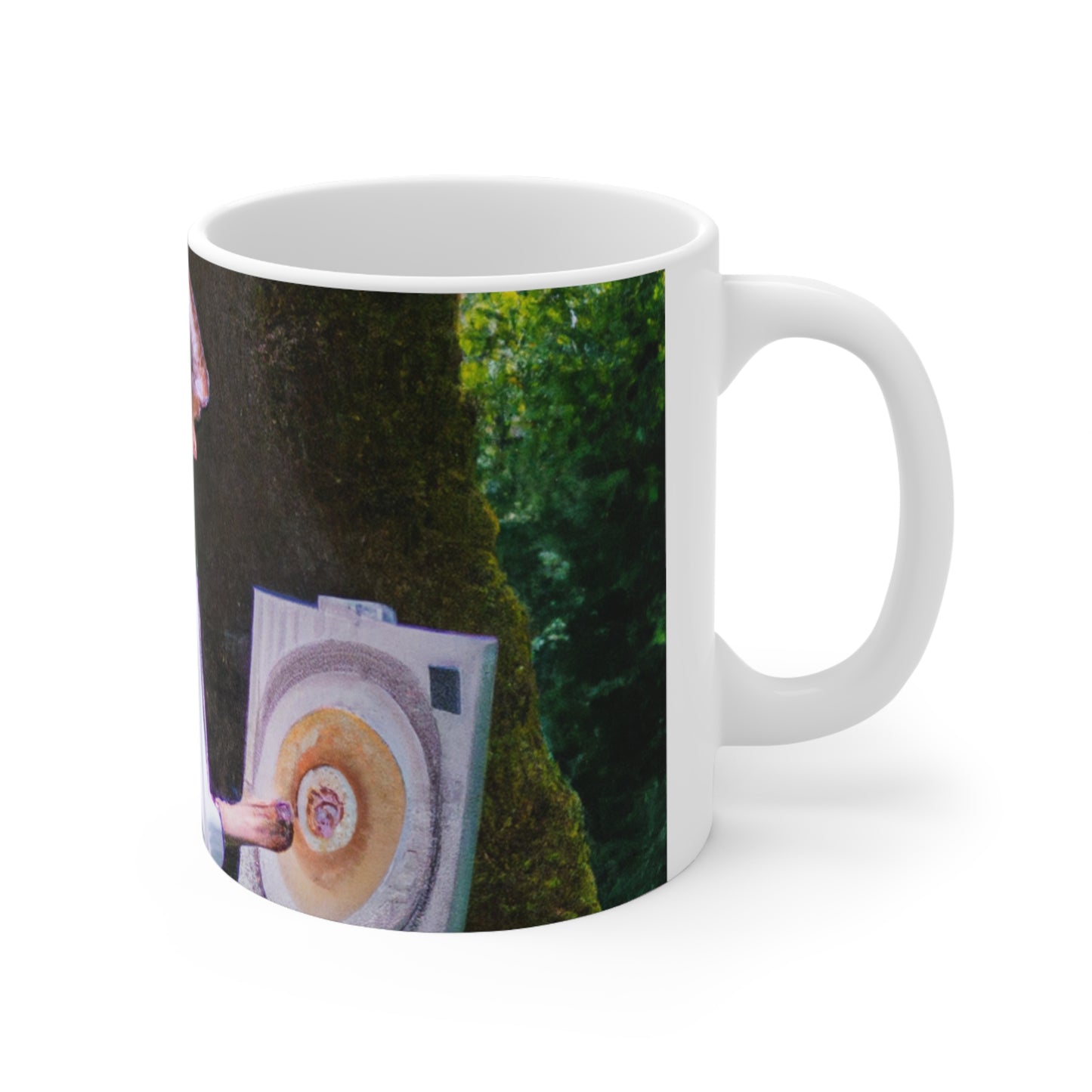 "Enchantment in Oil: A Young Artist's Vision of a Magical Forest" - The Alien Ceramic Mug 11 oz