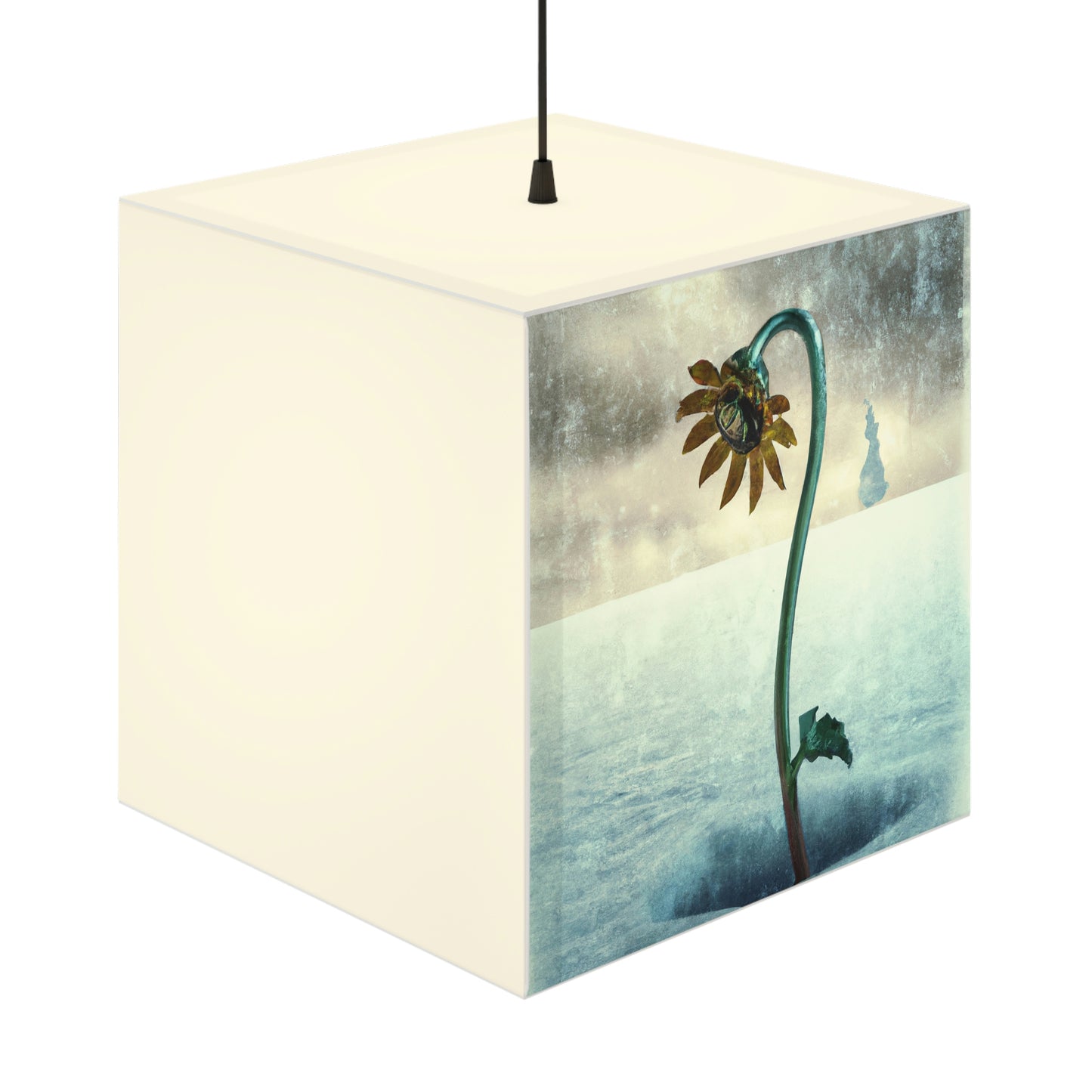 "Fighting the Frost: A Flower's Story" - Die Alien Light Cube Lampe