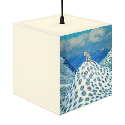 "Lonely Perch of the Snow Leopard" - The Alien Light Cube Lamp