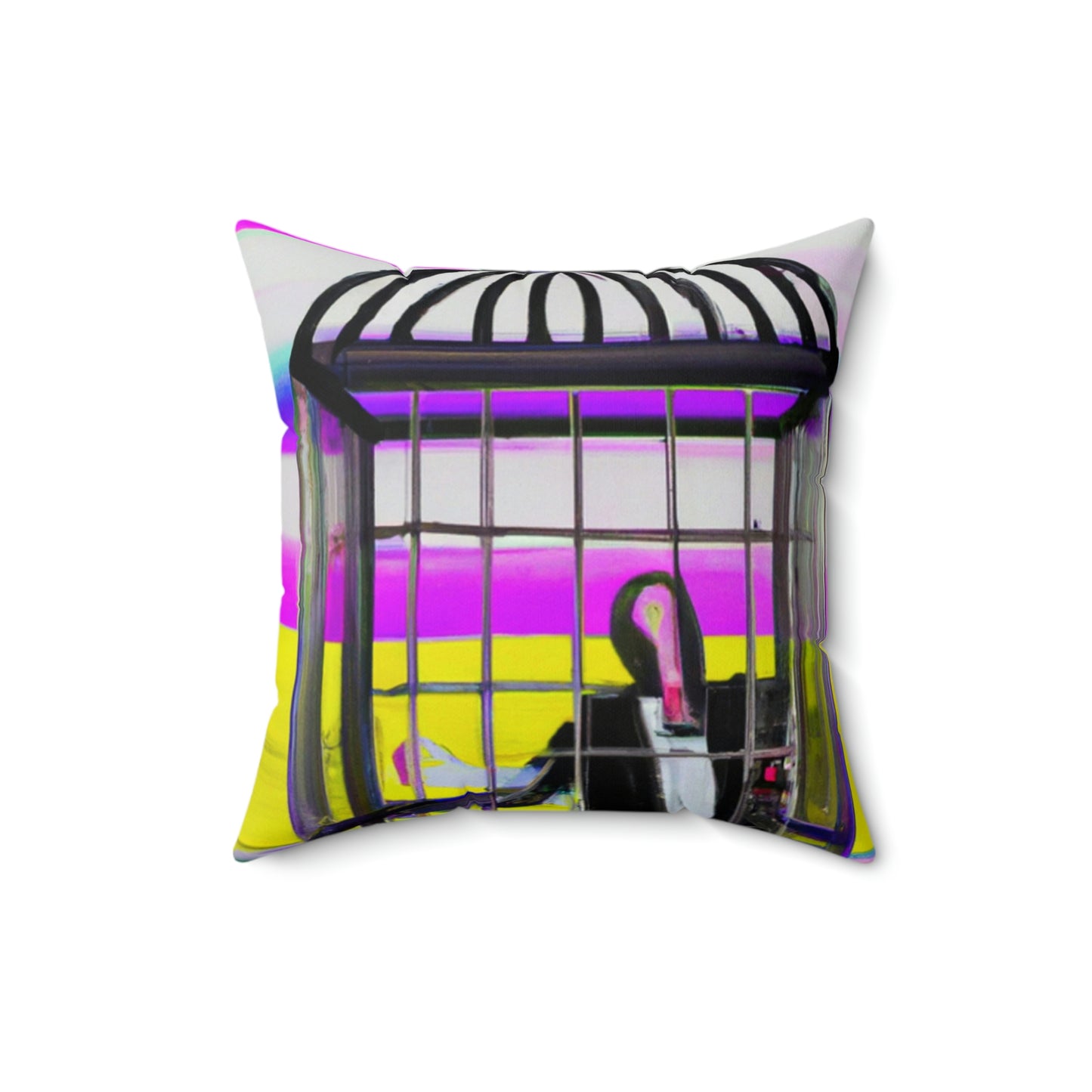 "Ein Gefängnis brillanter Farben" - Das Alien Square Pillow