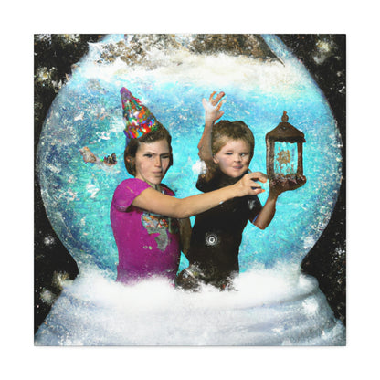 Snow Globe Adventures: Eine magische Reise durch ein Winterwunderland - The Alien Canva