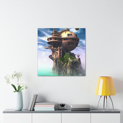 "Exploring Distant Planets in the Sky Castle" - The Alien Canva