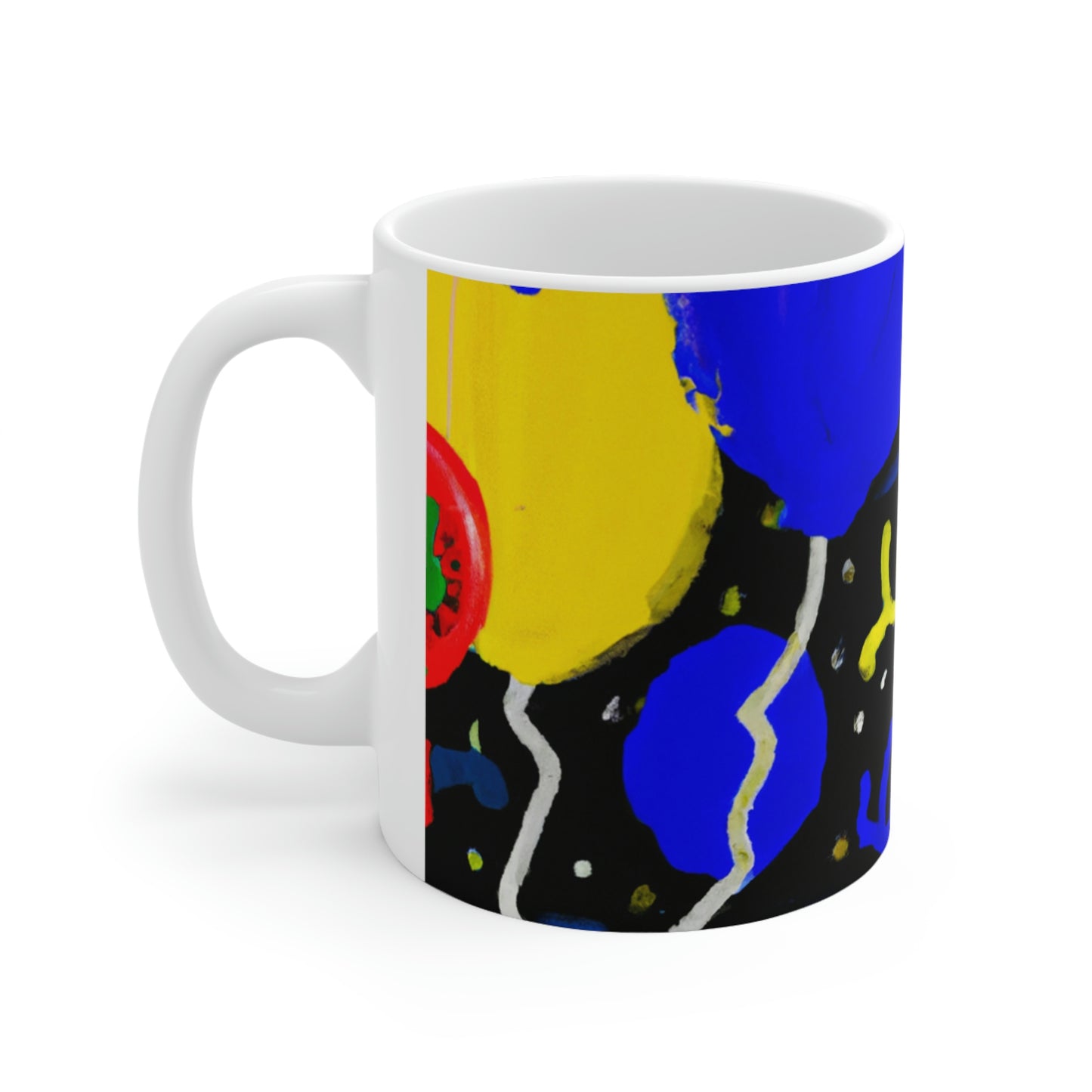 "A Starry Night Rainbow" - Taza de cerámica Alien 11 oz