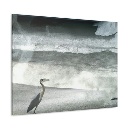 "A Sea of Turmoil: A Heron's Restlessness". - The Alien Canva