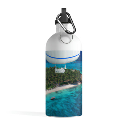 "Exploring Mystery Island by Airship" - The Alien Stainless Steel Water Bottle