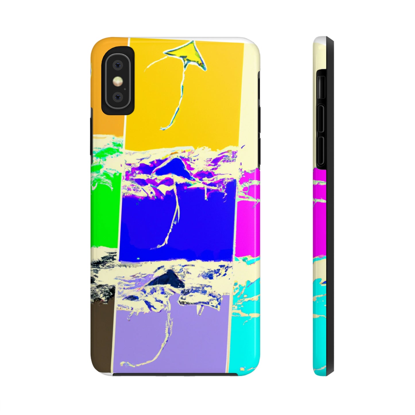 "Kites Aflatter in the Vibrant Sky" - Die Alien Tough Phone Cases