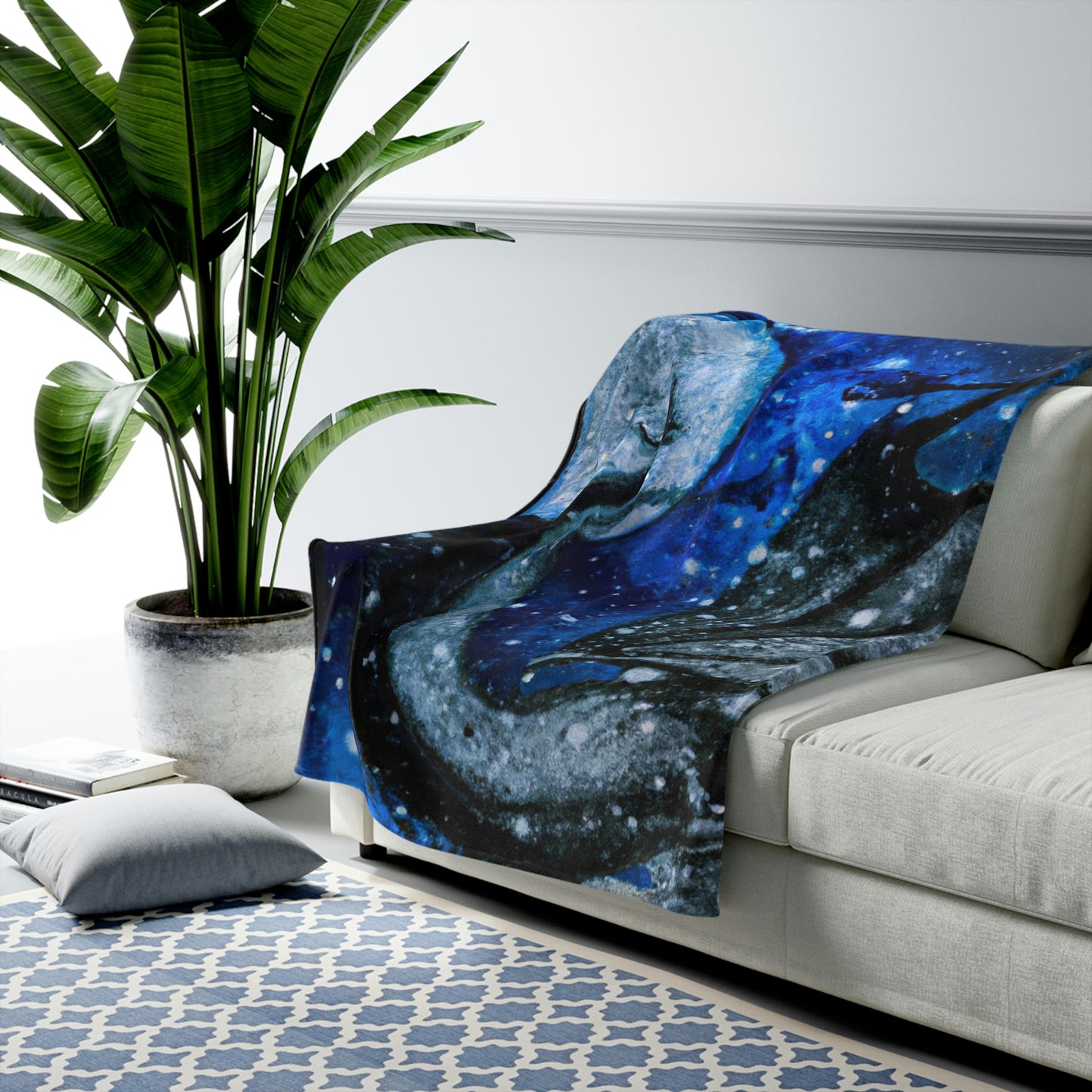 "Frosted Moonlight Dragon" - The Alien Velveteen Plush Blanket