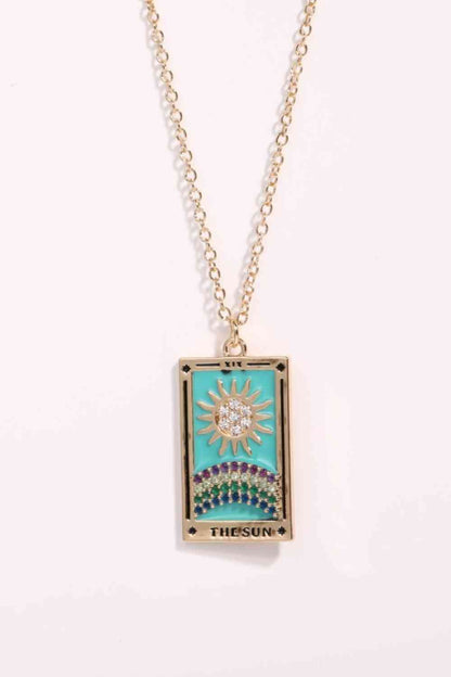 Tarot Card Pendant Stainless Steel Necklace