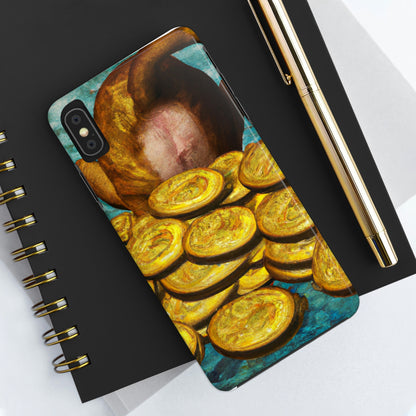 "Feline Fortune in a Foliage of Finances" - Die Alien Tough Phone Cases