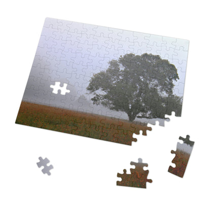 The Lonely Tree in the Foggy Meadow - The Alien Jigsaw Puzzle