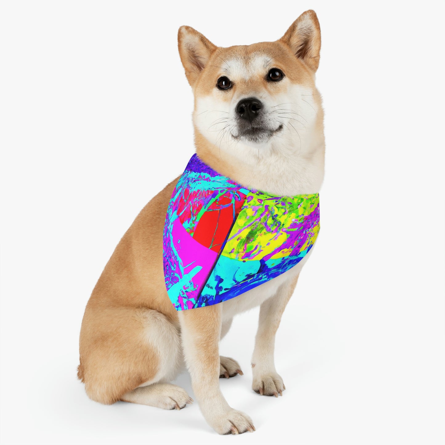 "A Rainbow of Feathered Friends" - The Alien Pet Bandana Collar