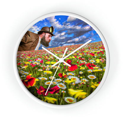 "Un maravilloso recorrido por el esplendor floral" - El reloj de pared alienígena