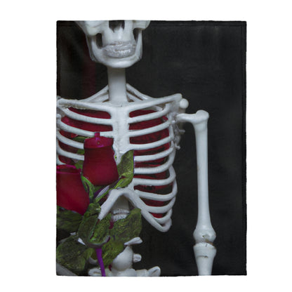 "The Skeletal Romantic" - The Alien Velveteen Plush Blanket #nft