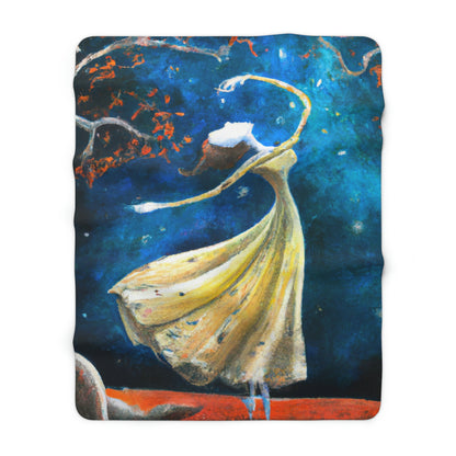 "A Starlight Ballerina" - The Alien Sherpa Fleece Blanket