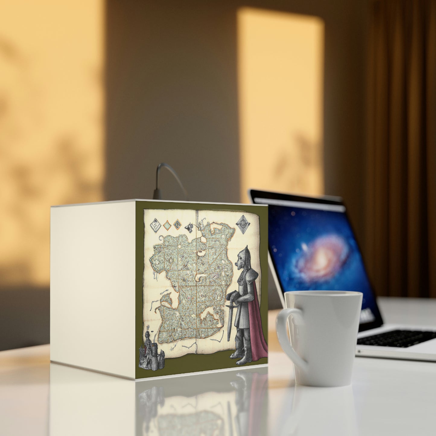 "The Knight and the Magical Map" - The Alien Light Cube Lamp