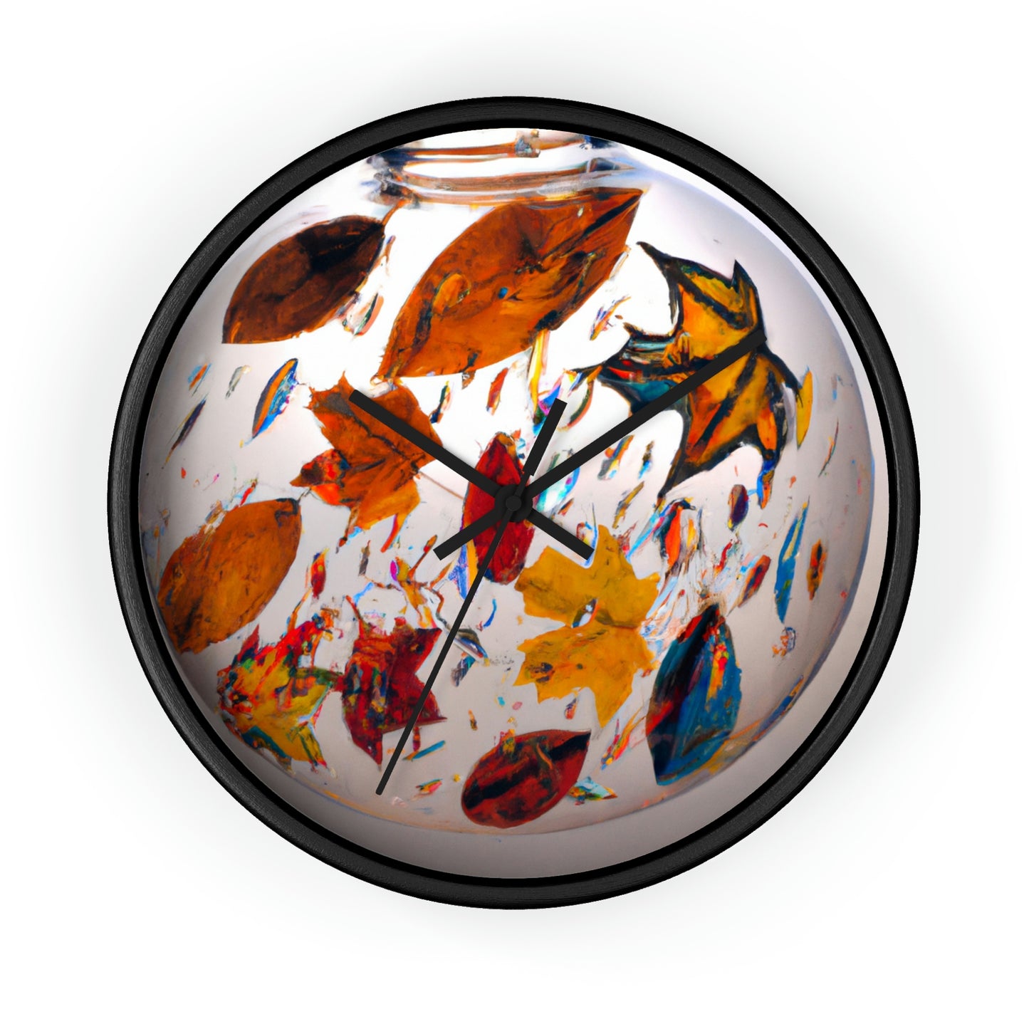 "Autumn in a Glass Globe" - The Alien Wall Clock