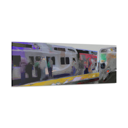 "Harboring the Hustle: Capturing the Vibrancy of the Train Station" - Canvas