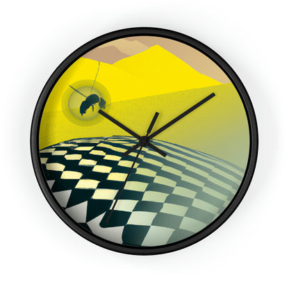 "Lost and Found in the Desert: A Bee's Journey" - The Alien Wall Clock