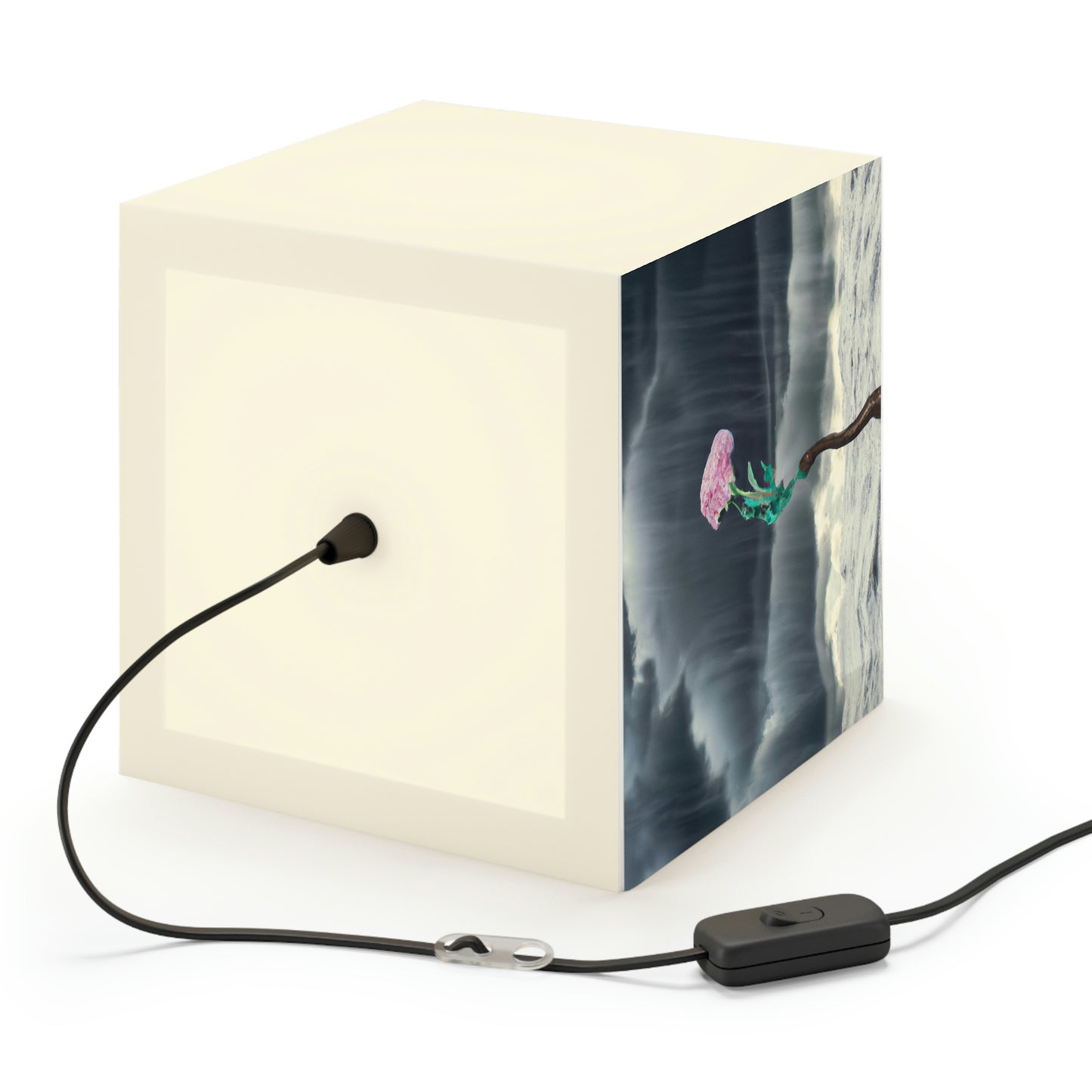 "Aight Against the Storm: The Story of a Lonely Flower" - The Alien Light Cube Lamp