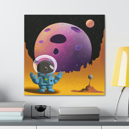 "Exploring the Unknown: The Adventures of a Space Captain and the Mysterious Planet" - The Alien Canva