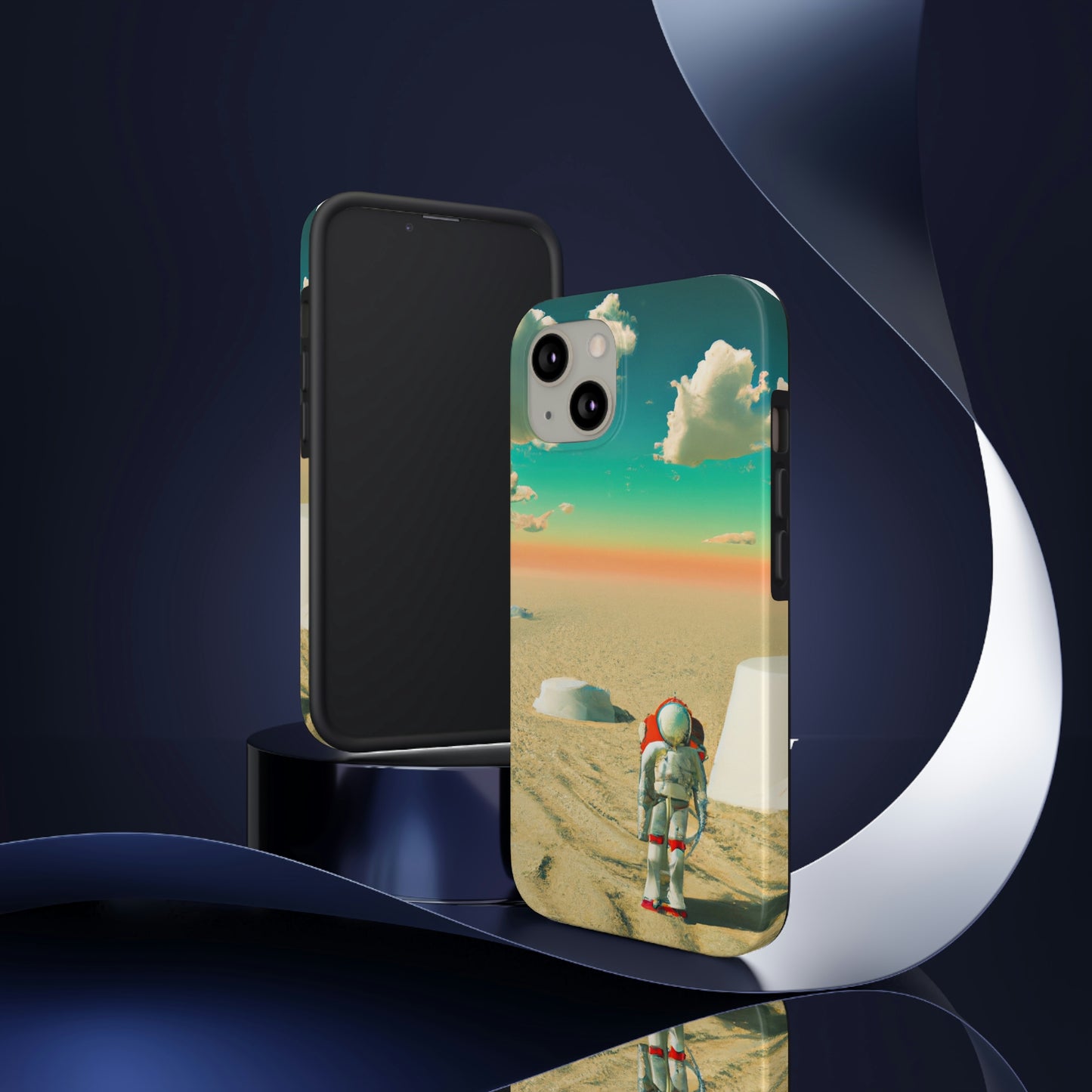 "A Strayed Astronaut: Alone on a Forlorn Planet" - The Alien Tough Phone Cases