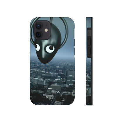 "Ein ferner Funke: Die Suche eines Außerirdischen nach einem Zufluchtsort in der Stadt." - Die Alien Tough Phone Cases