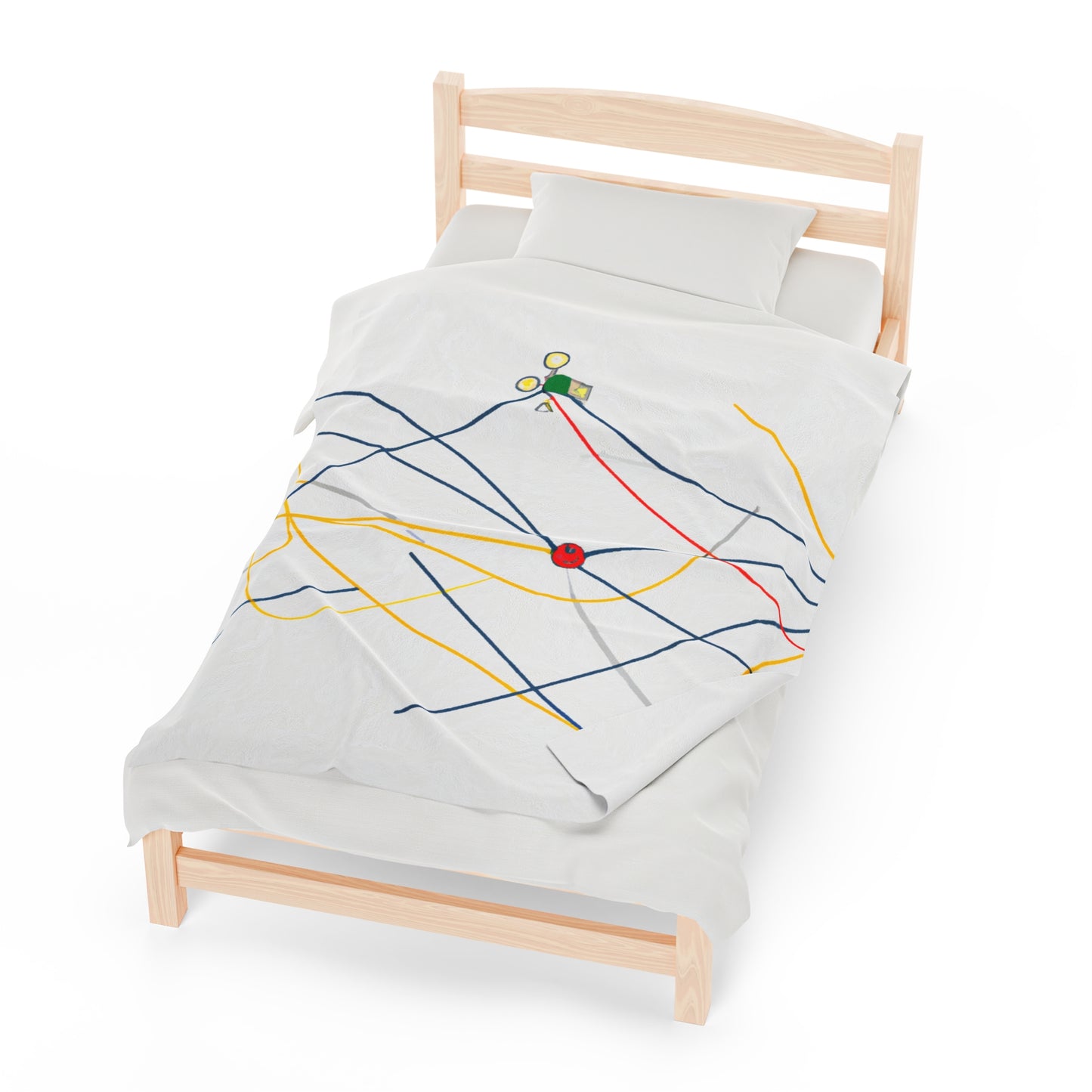 "Exploring the Dynamic Topology: Artful Visualization of a Network Structure." - The Alien Velveteen Plush Blanket