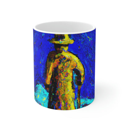 "Lone Mage on the Frozen Summit" - The Alien Taza de cerámica 11 oz