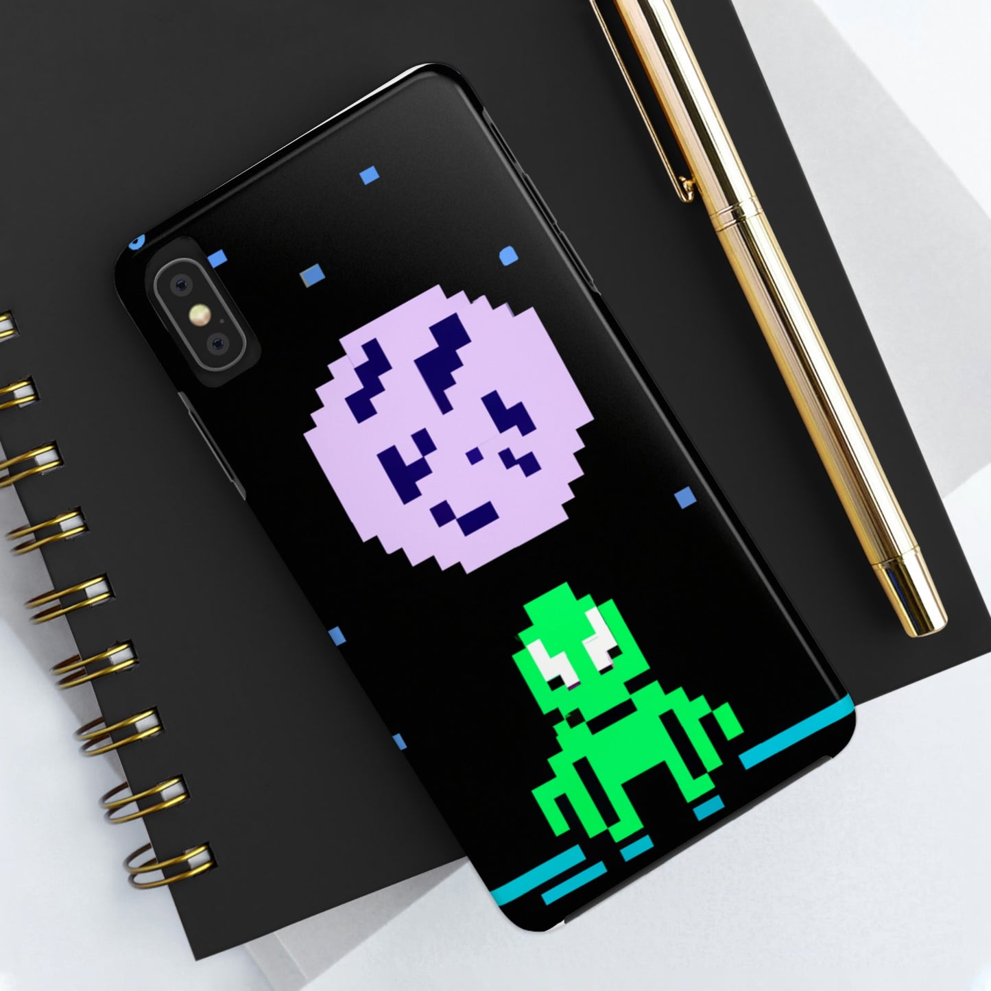 "Testigo solitario del cielo nocturno" - The Alien Tough Phone Cases Pixel Art