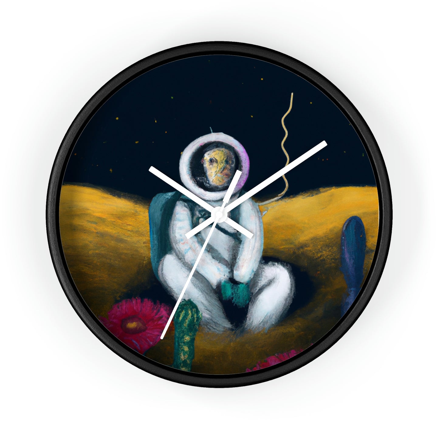 "Alone in the Dark: A Solitary Astronaut's Survival" - The Alien Wall Clock