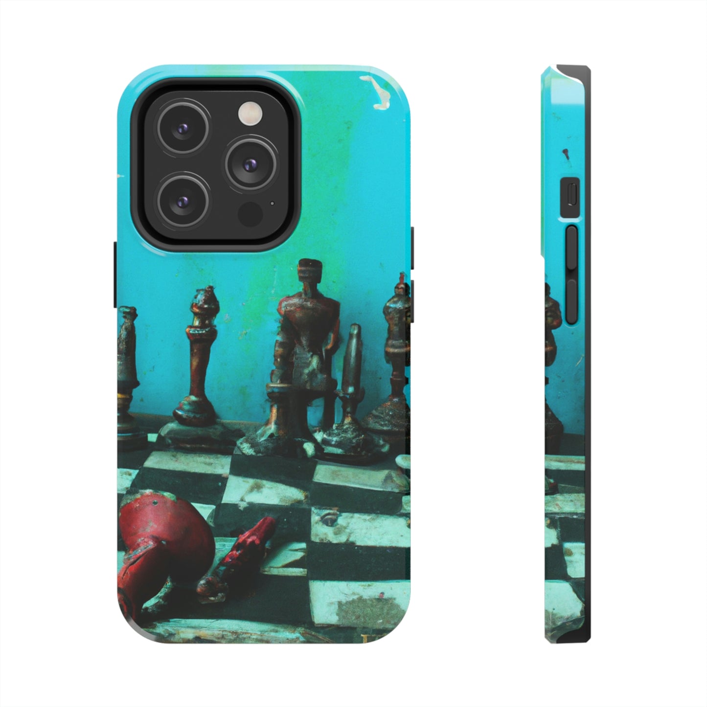 "A Forgotten Chess Set: Ready for a New Match" - The Alien Tough Phone Cases