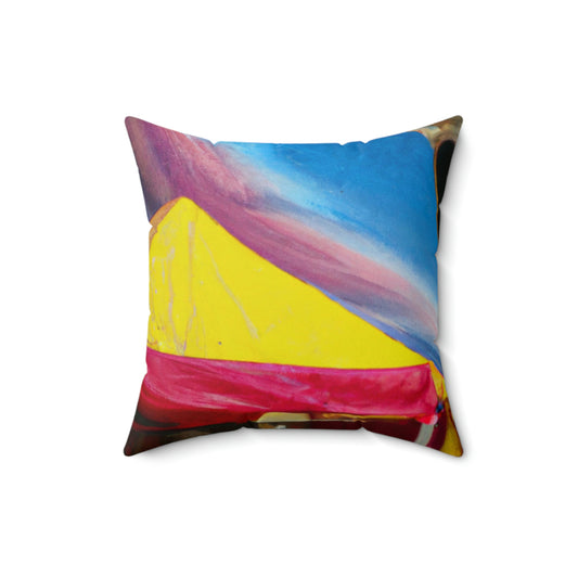 "Fair Invaders: A Cosmic Crash Course" - The Alien Square Pillow