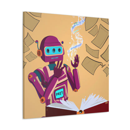 "Robot Librarian and the Magical Tome" - The Alien Canva