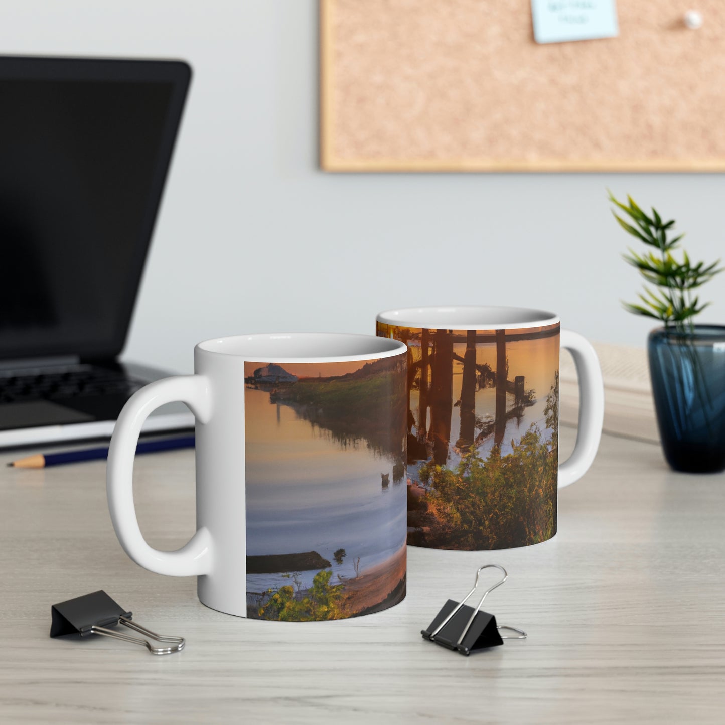 "Amanecer Eterno" - Taza de Cerámica Alienígena 11 oz