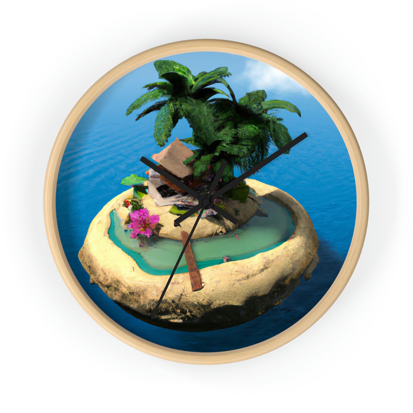 "Island Paradise in the Sky" - The Alien Wall Clock