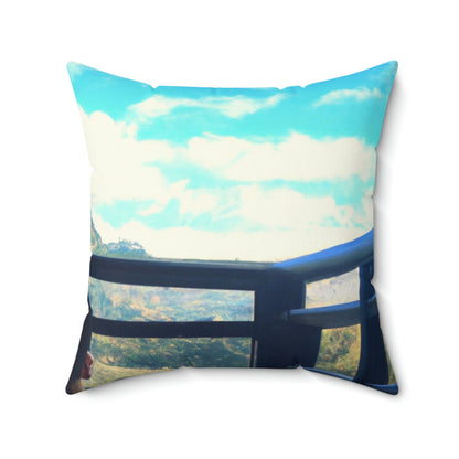 "A Journey of Enlightenment: Finding Inner Peace Through Exploration of the World". - The Alien Square Pillow