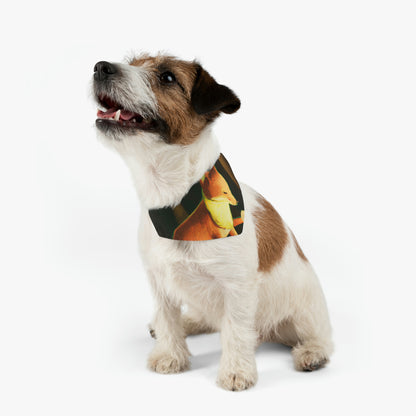 "The Gem-Seeking Fox in the Enchanted Forest" - The Alien Pet Bandana Collar