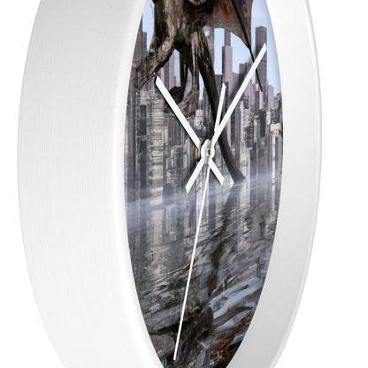 "Ascending the Deluge: A Dragon's Soaring Journey." - The Alien Wall Clock