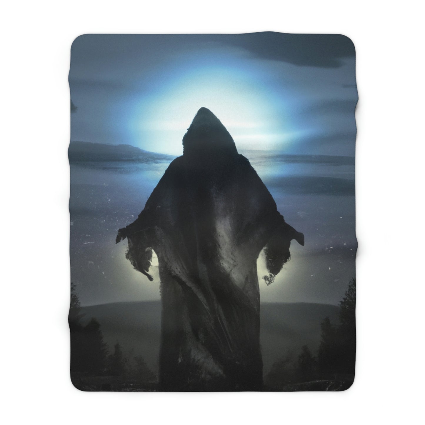 "The Shadow of the Moonlit Night" - The Alien Sherpa Fleece Blanket