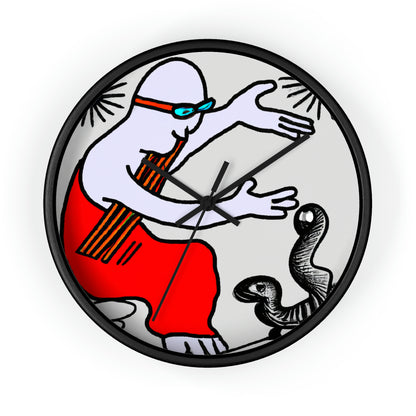 "A Blind Monk's Gentle Embrace of a Lost Dragonling" - The Alien Wall Clock