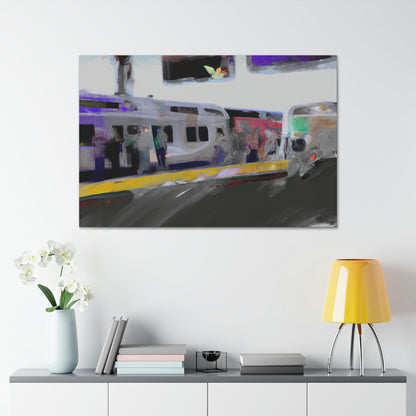 "Harboring the Hustle: Capturing the Vibrancy of the Train Station" - Canvas