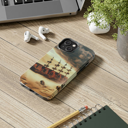 "Lost at Sea: Stranded On A Stormy Desert Island" - The Alien Tough Phone Cases