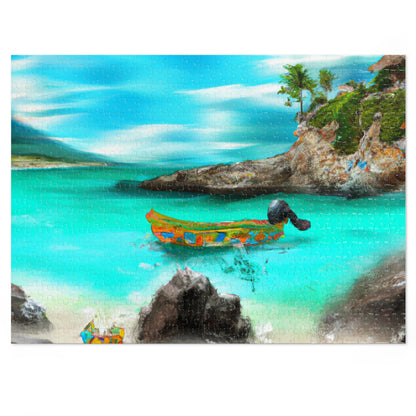 "Fiesta Caribeña en la Playa - Una Exploración Digital de la Cultura Mexicana" - The Alien Jigsaw Puzzle