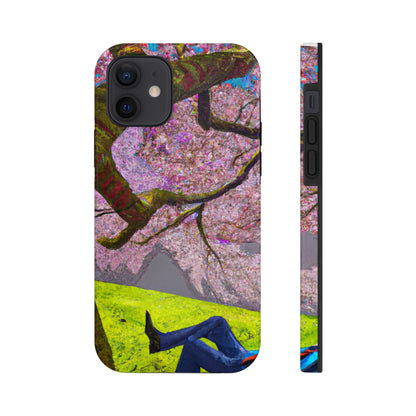 "Ein Moment der Ruhe unter den Kirschblüten" - Die Alien Tough Phone Cases