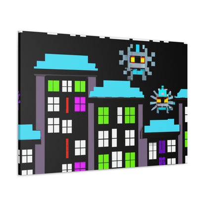 "City Defenders: Creative Space Invaders" - The Alien Canva