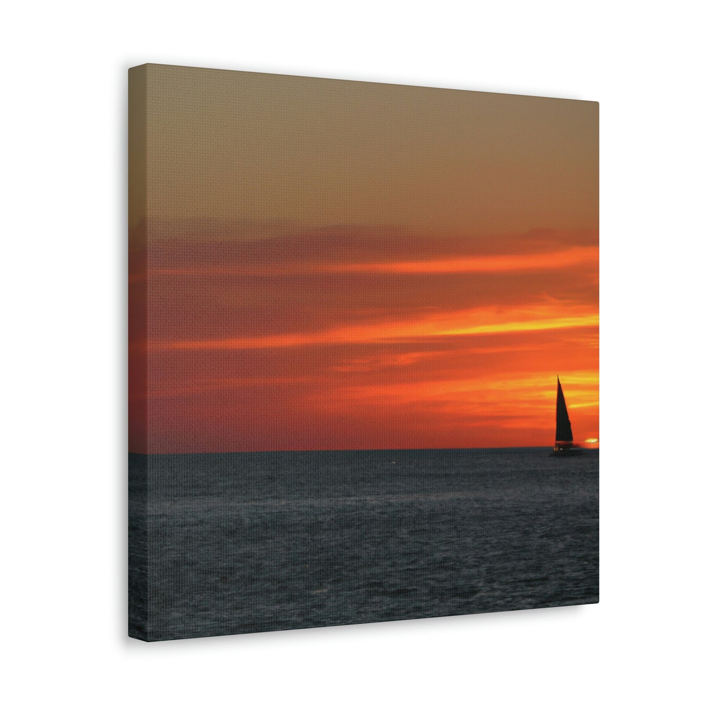 "Serene Sails: A Peaceful Sunset" - The Alien Canva