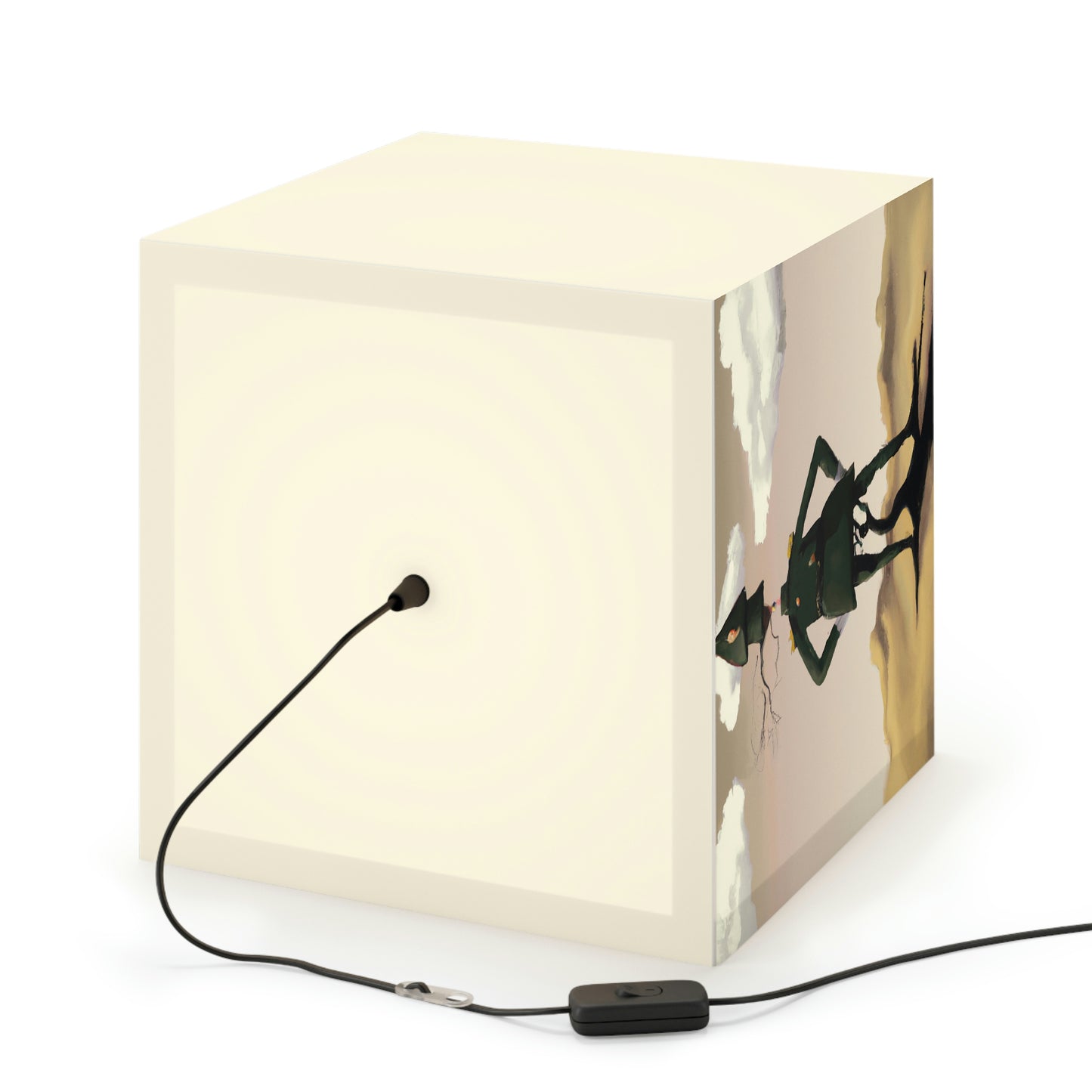 "Courage Against Despair: A Soldier's Triumph" - The Alien Light Cube Lamp