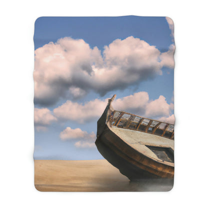 "A Boat Adrift: The Lost Legacy of the Sea." - The Alien Sherpa Fleece Blanket