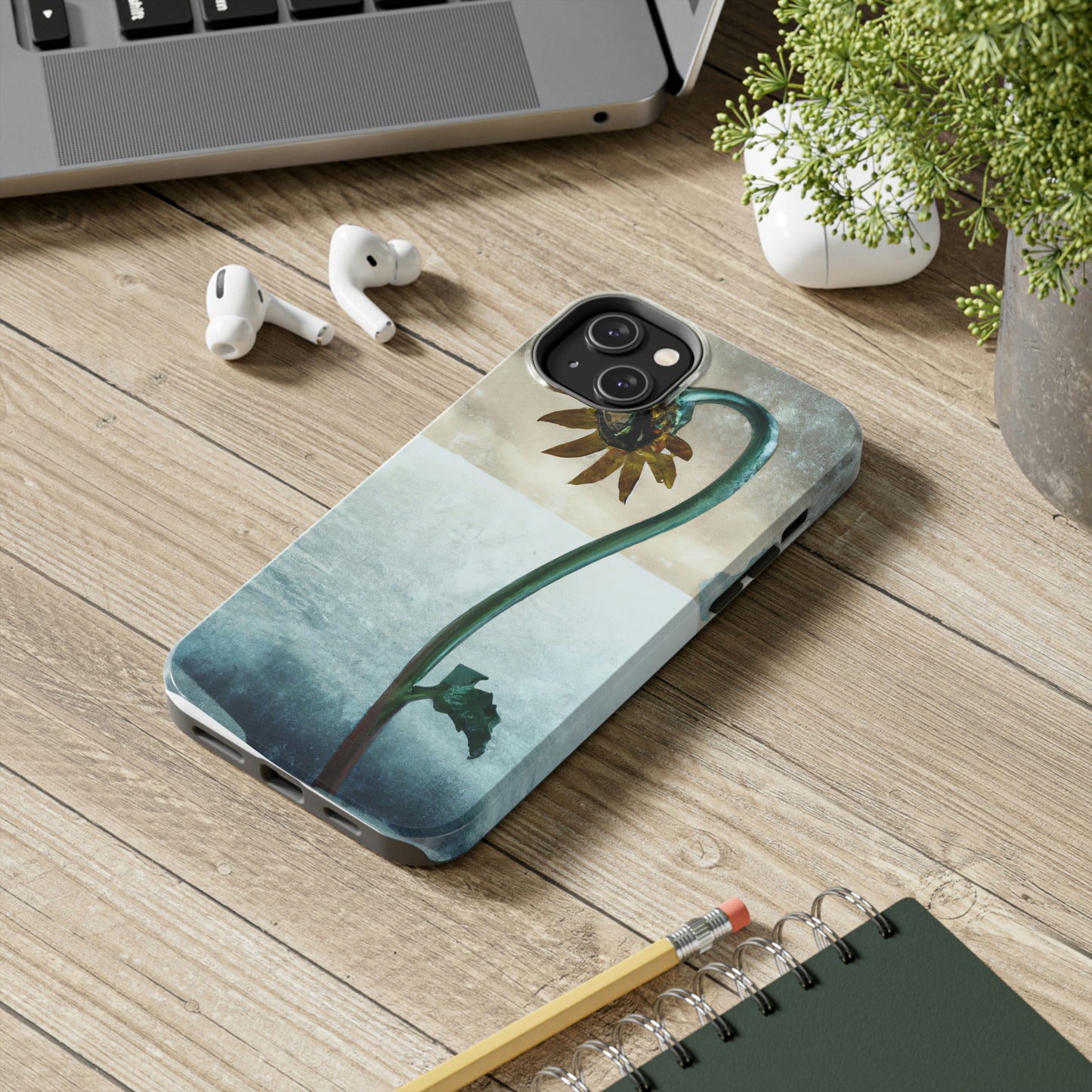 "Fighting the Frost: A Flower's Story" - Die Alien Tough Phone Cases