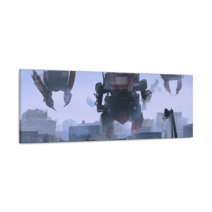 "Mech Mayhem: The Giant Robot City Showdown" - The Alien Canva